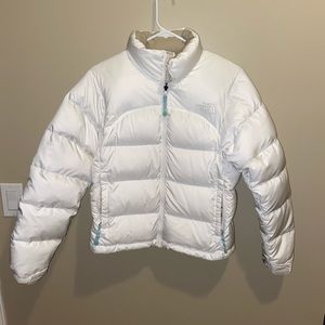 The North Face White puffer jacket